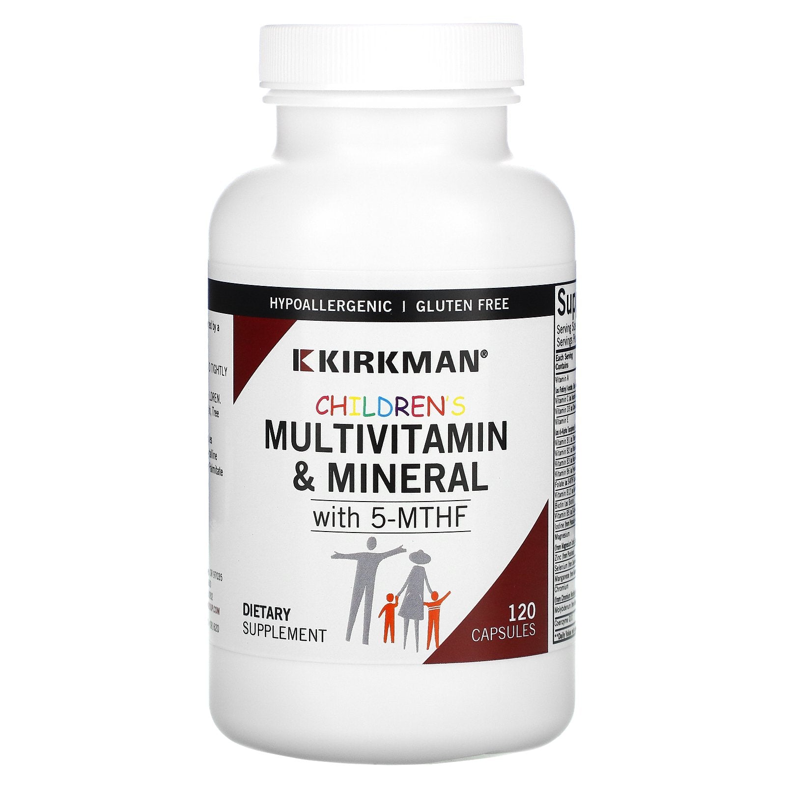 Kirkman Labs, Children'S Multivitamin & Mineral With 5-Mthf, Capsules