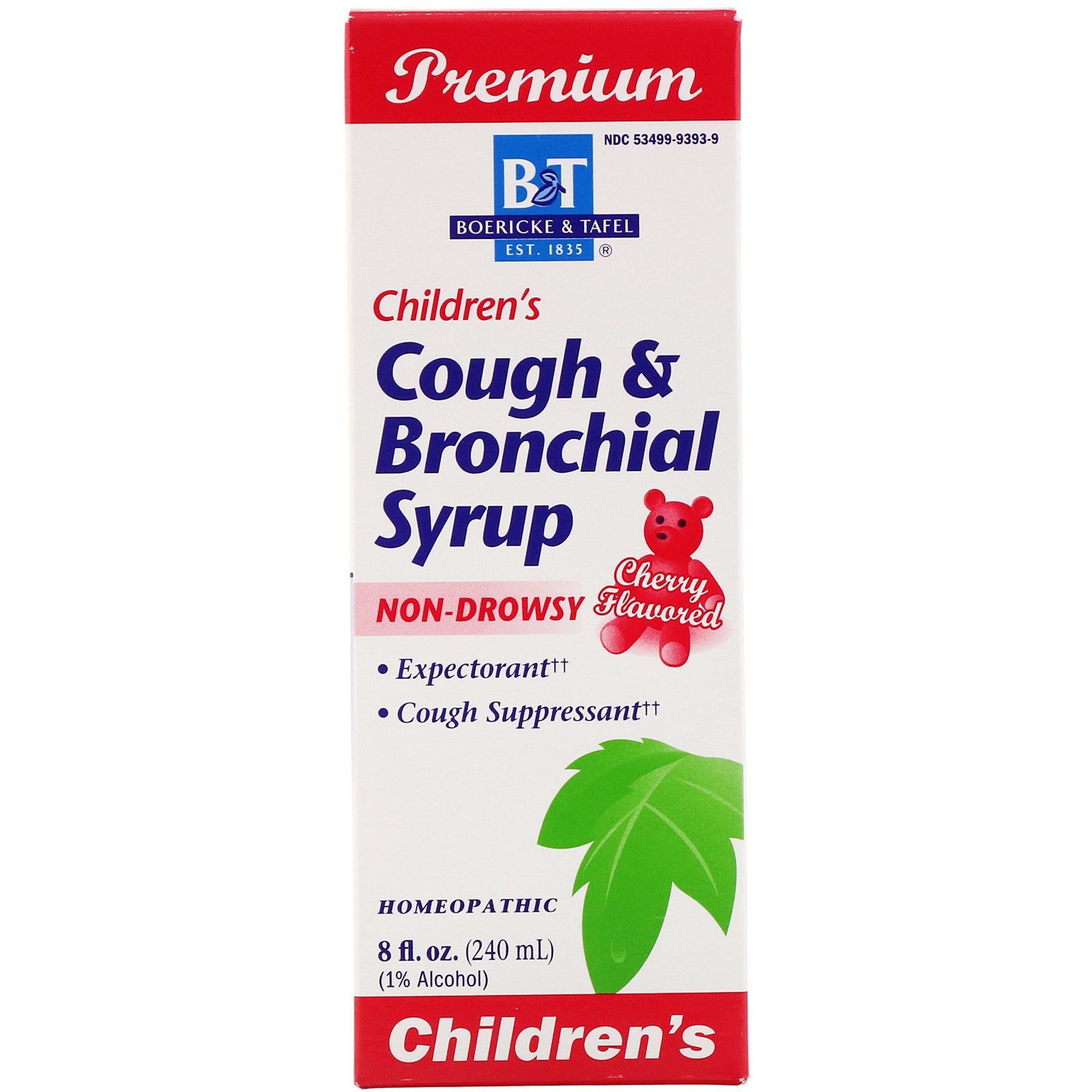 Boericke & Tafel, Premium, Children's Cough & Bronchial Syrup, Cherry Flavored