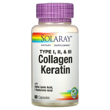 Solaray, Collagen Keratin, Type I, II, III