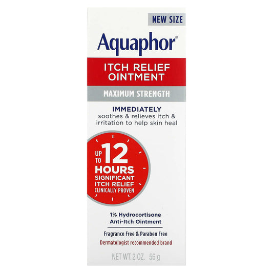 Aquaphor, Itch Relief Ointment, Maximum Strength, Fragrance Free