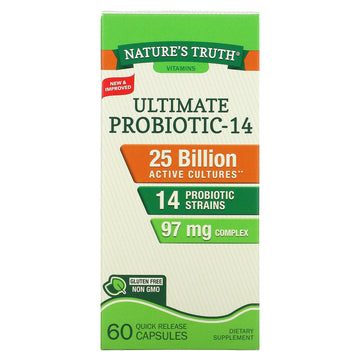 Nature's Truth, Ultimate Probiotic-14, 25 Billion Quick Release Capsules