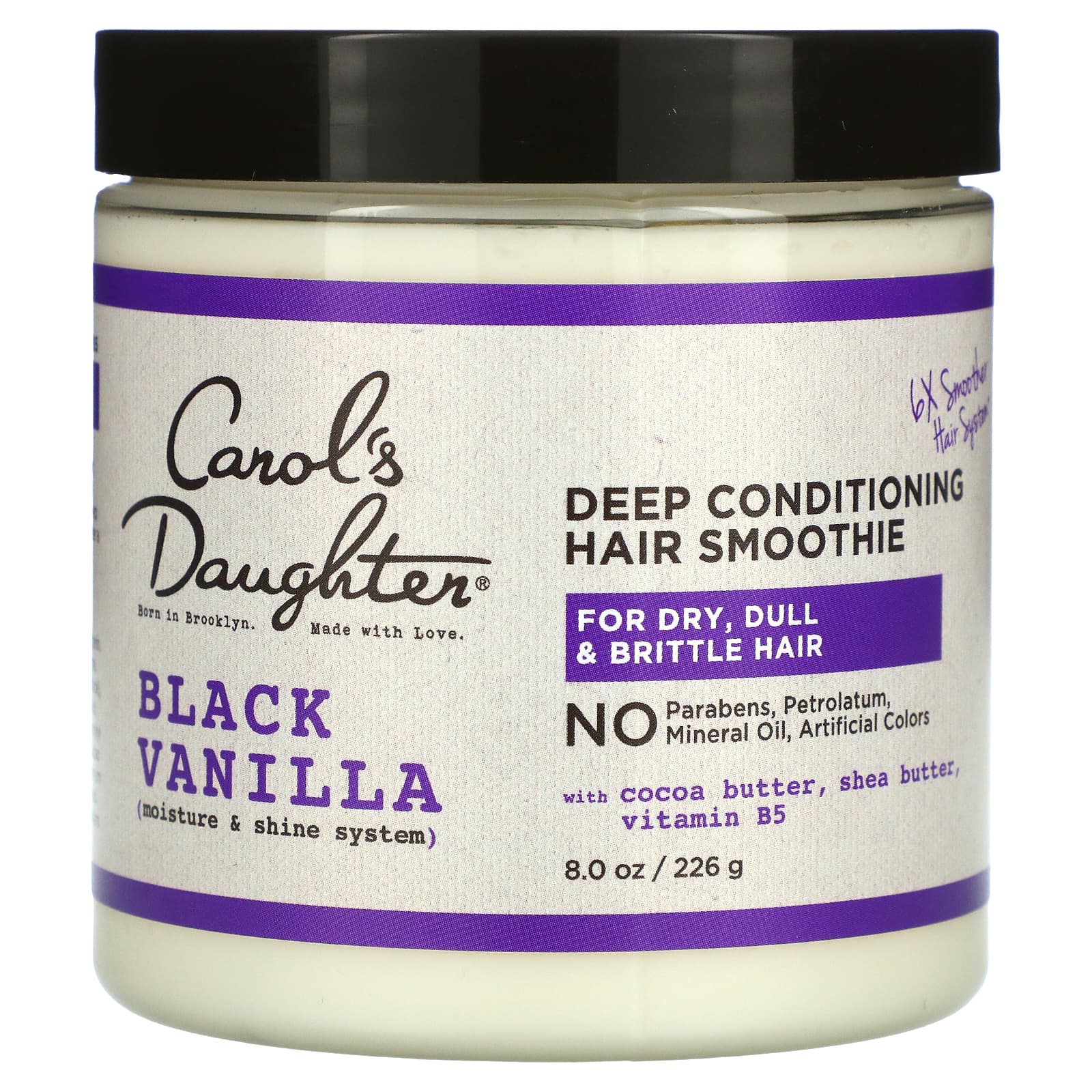 Carol's Daughter, Black Vanilla, Moisture & Shine System, Deep Conditioning Hair Smoothie, For Dry, Dull & Brittle Hair (226 g)