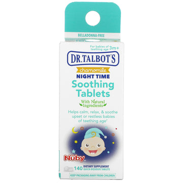 Dr. Talbot's, Chamomile Night Time Soothing Tablets, 3 m+