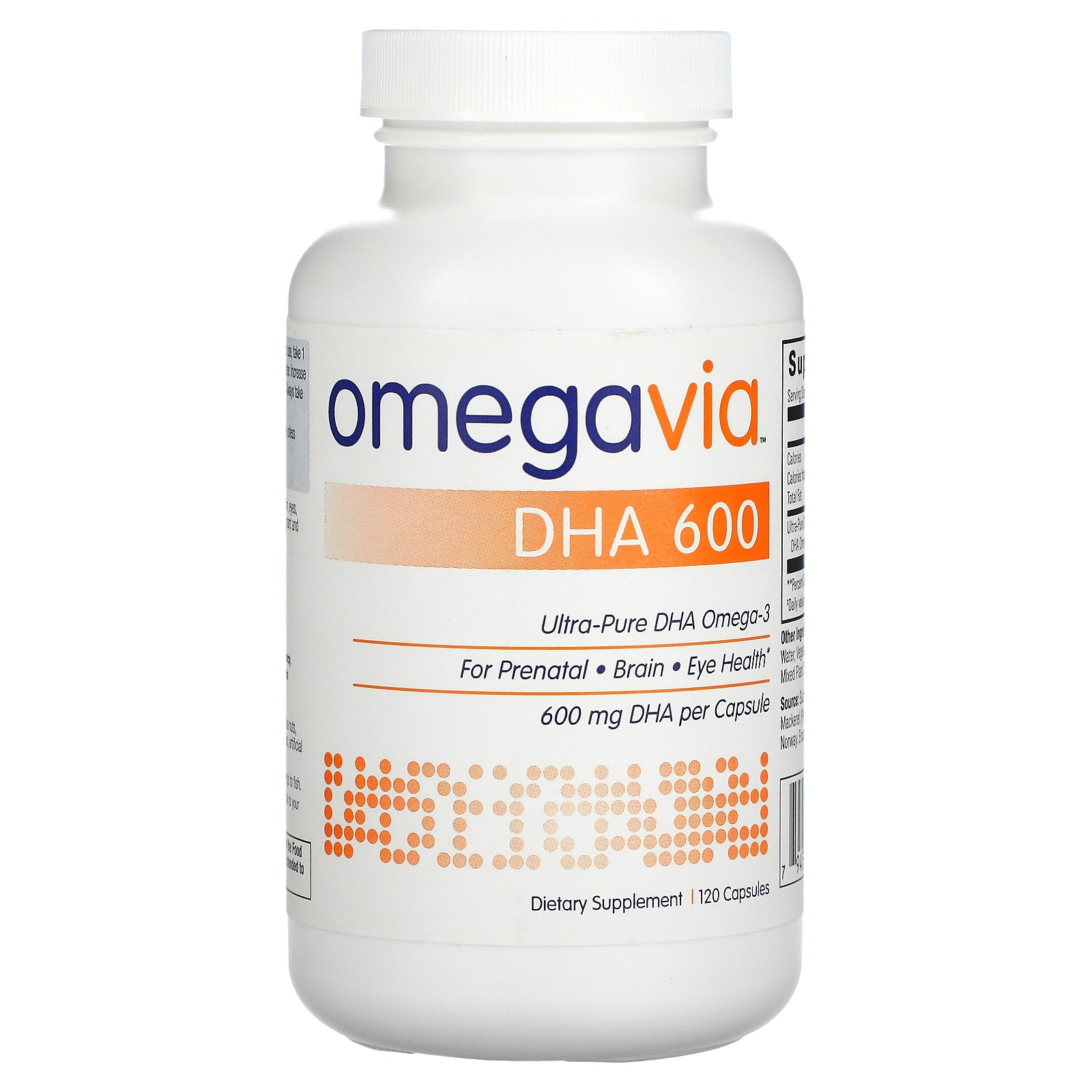 OmegaVia, DHA 600, Capsules