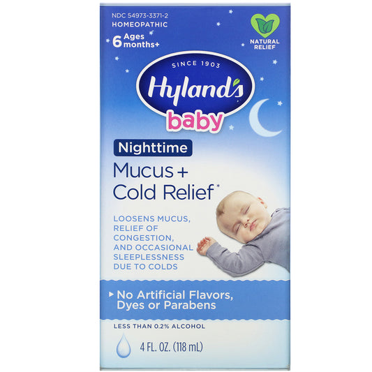 Hyland's, Baby, Nighttime Mucus + Cold Relief, Ages 6 Months+