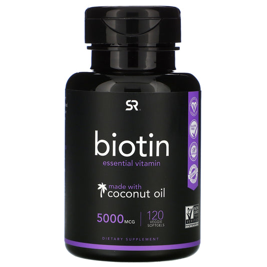 Sports Research, Biotin with Coconut Oil, 120 Veggie Softgels