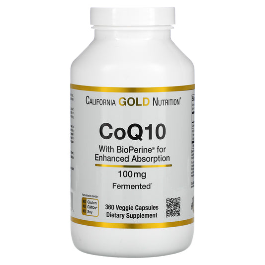 California Gold Nutrition, CoQ10 USP with Bioperine, 100 mg Veggie Capsules
