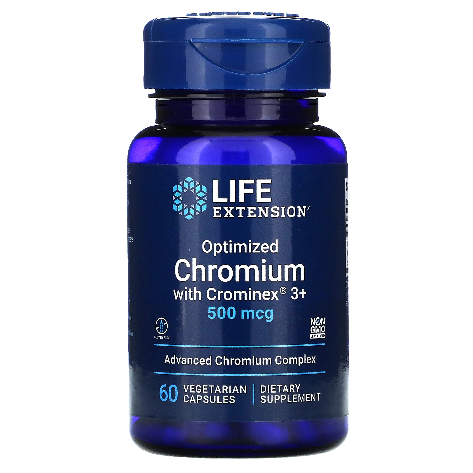 Life Extension, Optimized Chromium with Crominex 3+, 500 mcg