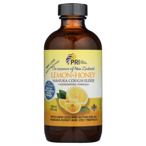 Lemon Honey Manuka Cough Elixir 8 Oz By Pacific Resources In