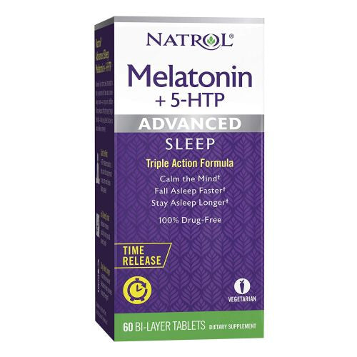 Advanced Melatonin Plus 5 HTP 60 Tabs By Natrol