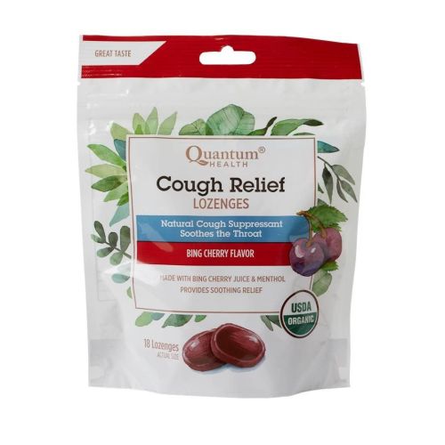 Cough Relief Organic Bagged Lozenges Bing Cherry 18 Count By