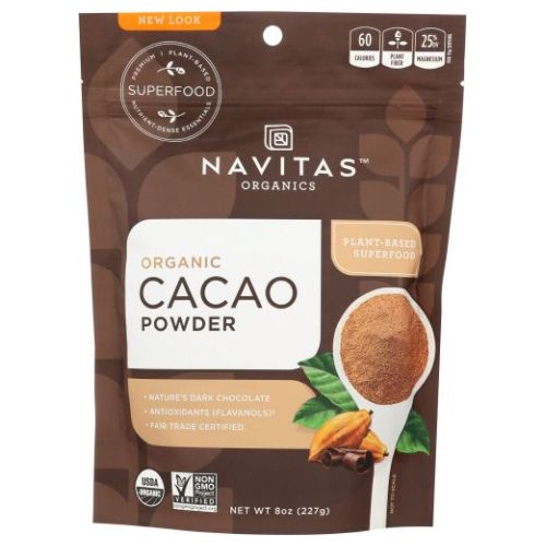 Organic Cacao Powder Organic Chocolate 8 Oz By Navitas Organ