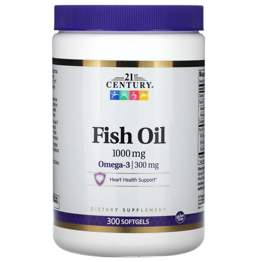 21st Century, Fish Oil, 1,000 mg, Softgels