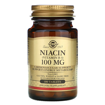 Solgar, Niacin (Vitamin B3), 100 mg, Tablets