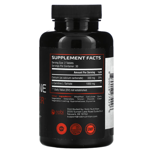 Nobi Nutrition, Premium L-Carnitine Fat Burner Tablets