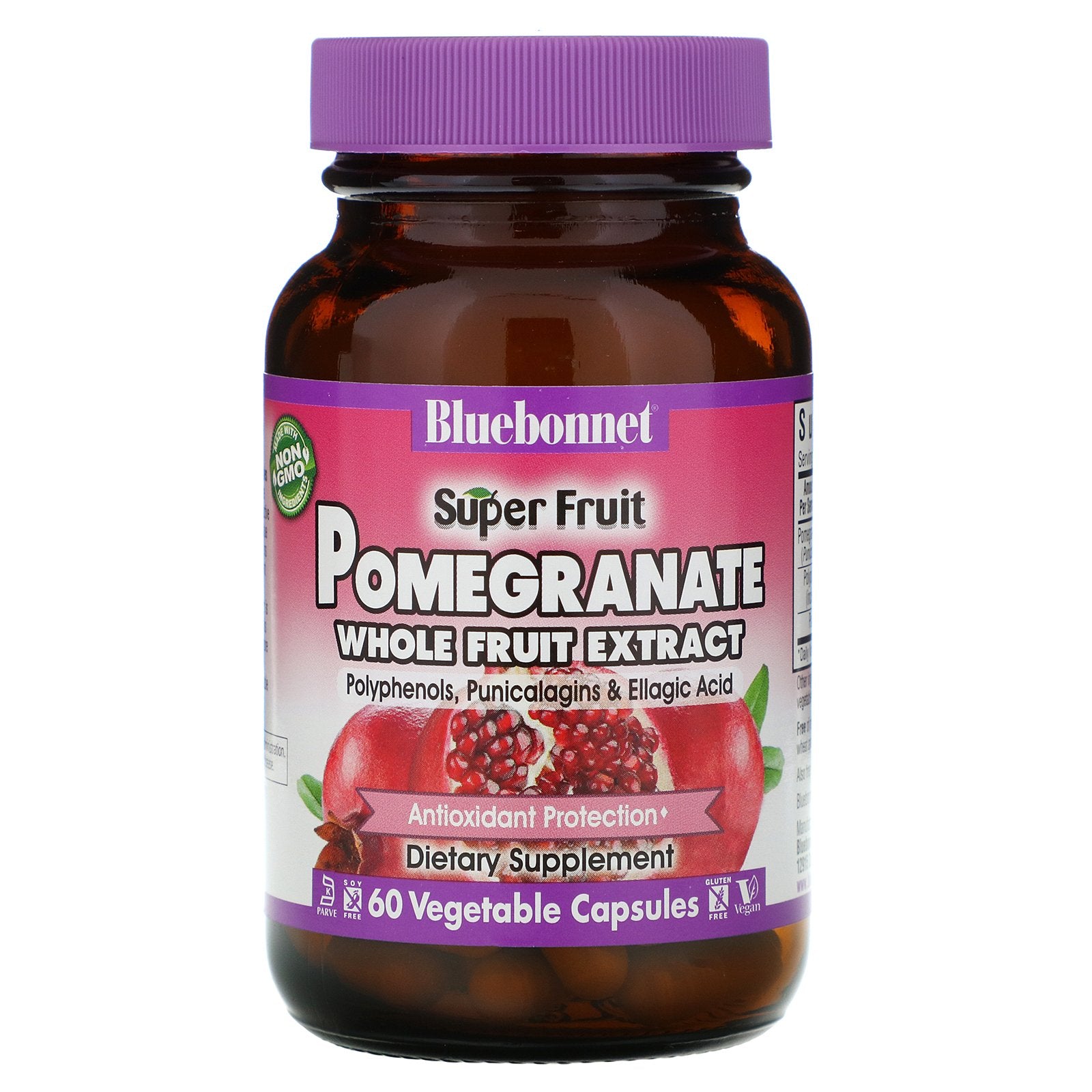 Bluebonnet Nutrition, Super Fruit, Pomegranate Whole Fruit Extract Vcaps