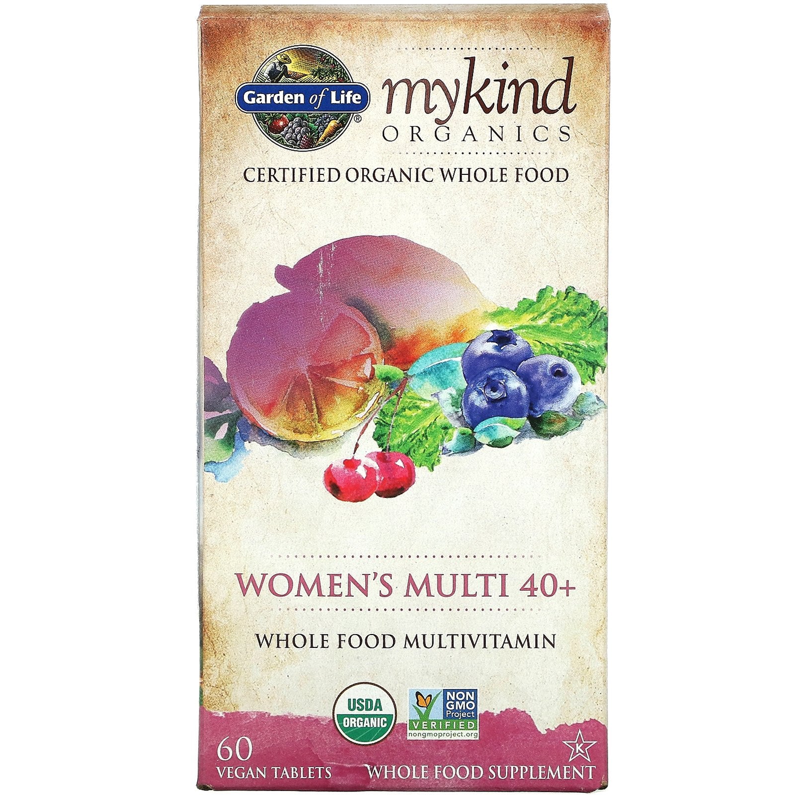Garden Of Life, Mykind Organics, Women'S Multi 40+, Vegan Tablets