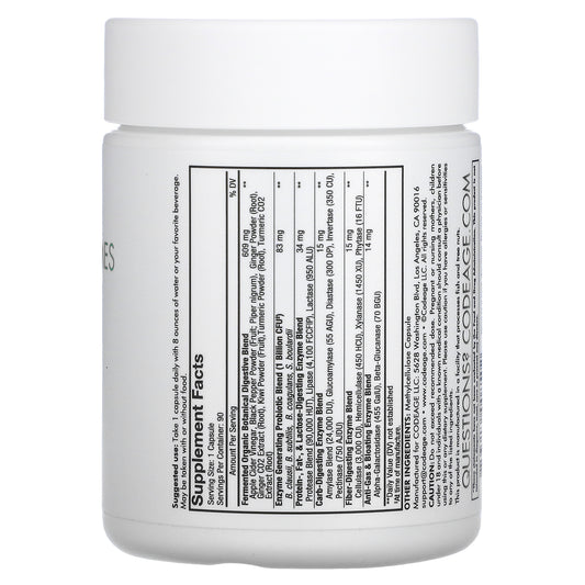 CodeAge, Fermented Digestive Enzymes with Probiotics & Prebiotics Capsules
