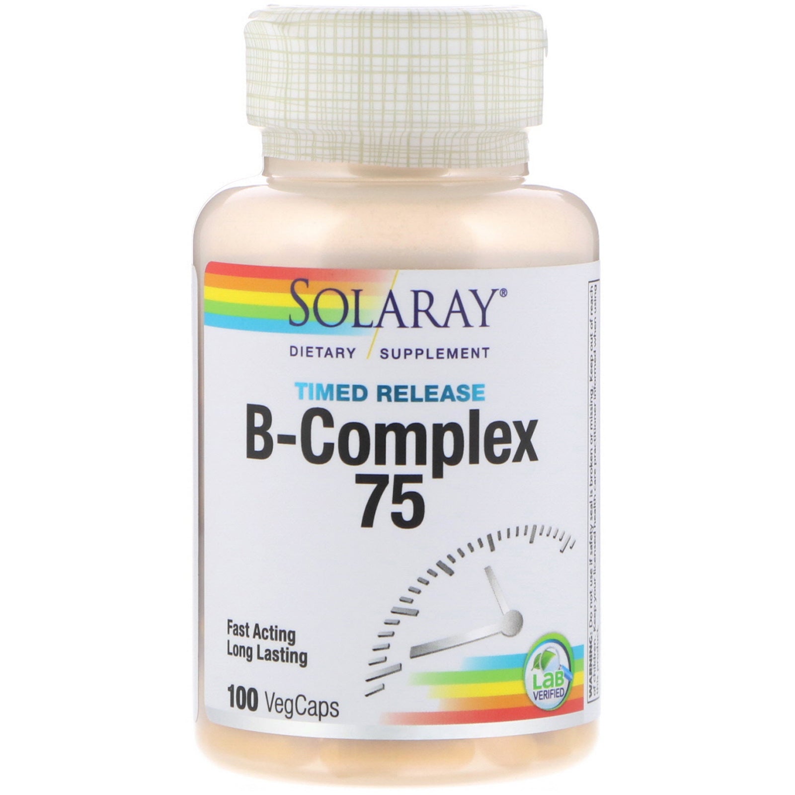 Solaray, B-Complex 75, Timed-Release, Vegcaps