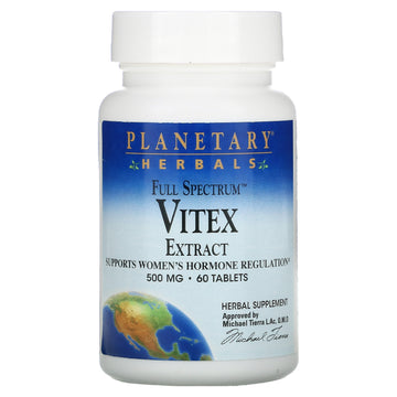 Planetary Herbals, Full Spectrum, Vitex Extract, 500 mg, Tablets