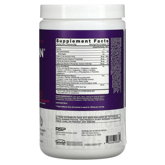 RSP Nutrition, AminoLean, Amino Acids + Anytime Energy, Blackberry Pomegranate