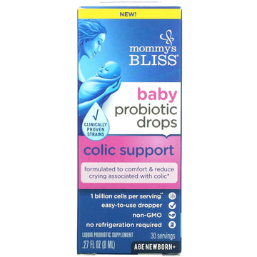 Mommy's Bliss, Baby Probiotic Drops, Colic Support, Age Newborn +