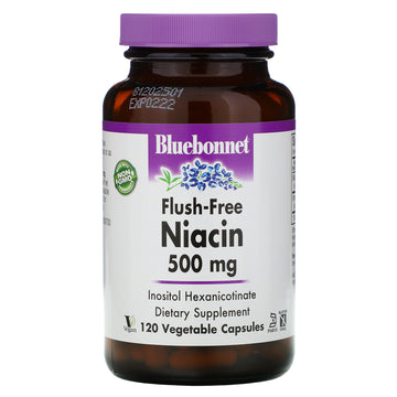 Bluebonnet Nutrition, Flush-Free Niacin, 500 mg, Vegetable Capsules