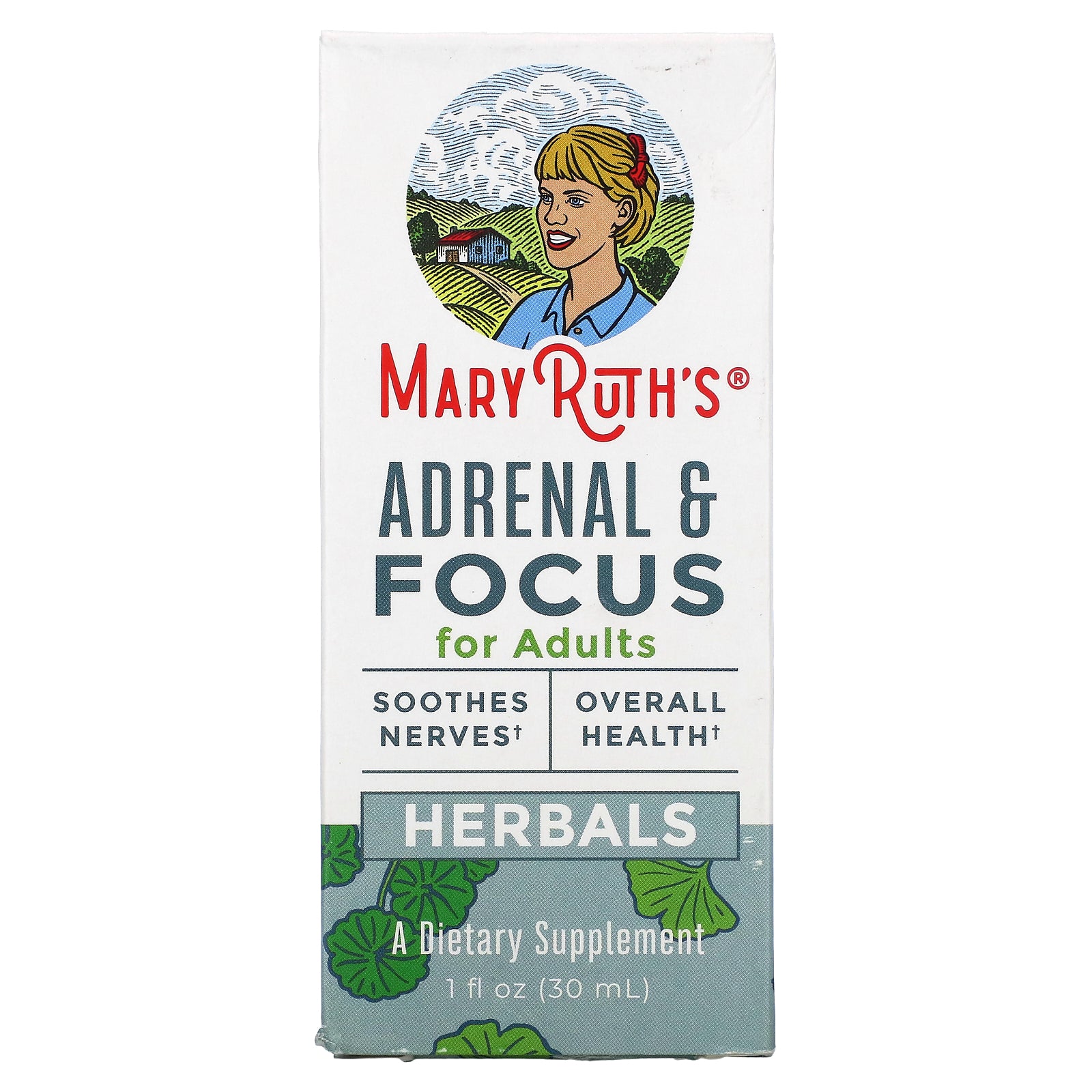 MaryRuth Organics, Herbals, Adrenal & Focus For Adults