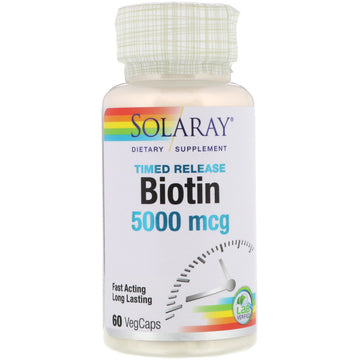 Solaray, Biotin, 5,000 mcg,  VegCaps