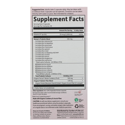 Garden Of Life, Dr. Formulated Probiotics, Urinary Tract+ Vegetarian Capsules