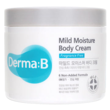 Derma:B, Mild Moisture Body Cream, Fragrance Free (430 ml)