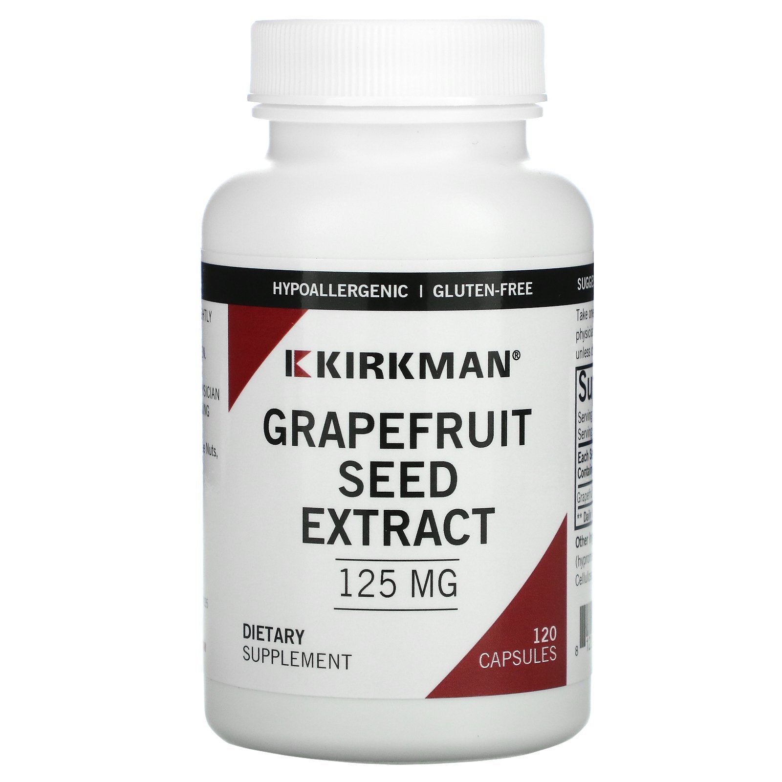 Kirkman Labs, Grapefruit Seed Extract, 125 mg Capsules