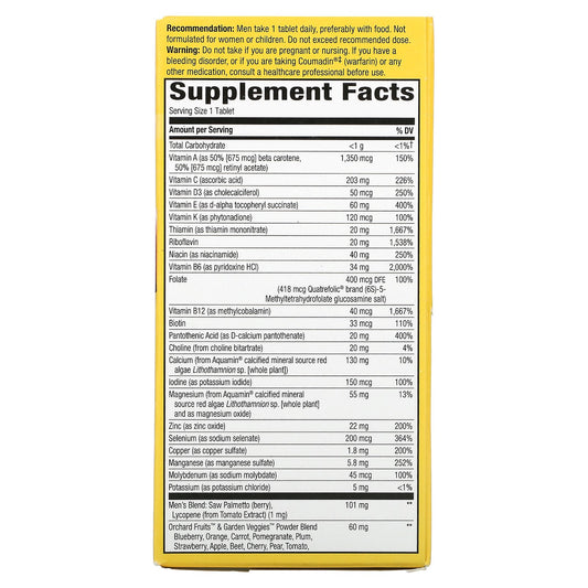 Nature'S Way, Alive! Men'S Ultra Potency Complete Multivitamin Tablets