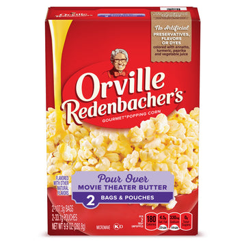 Orville Redenbacher's Pour Over Movie Theater Butter Microwave Popcorn, 2 Ct