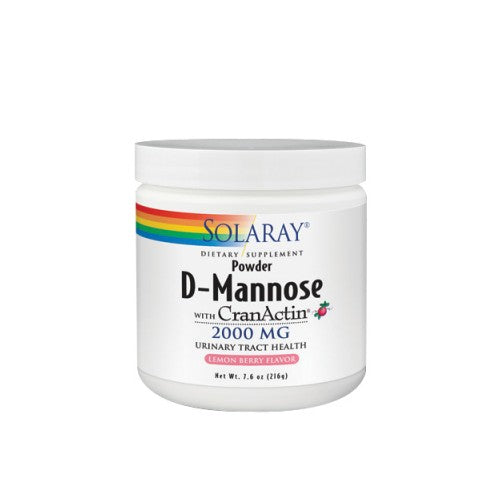 D-Mannose with CranActin Lemon Berry 216 Grams By Solaray