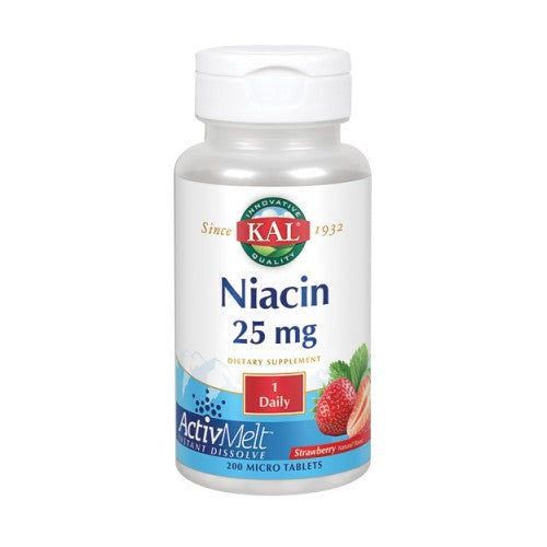Niacin ActivMelt Strawberry 200 Count By Kal