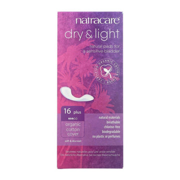 Dry&Light Incontinence Pads Plus 16 Count By Natracare