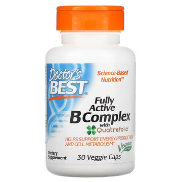 Doctor's Best, Fully Active B Complex with Quatrefolic Veggie Caps