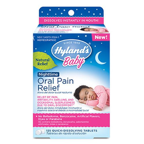 Baby Oral Pain Relief Nighttime 125 Tabs By Hylands