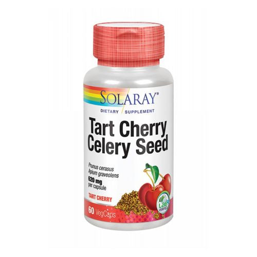 Tart Cherry Celery Seed 60 Veg Caps By Solaray