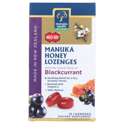 Honey Lozenges Blackcurrant 15 Lozenges By Manuka Health