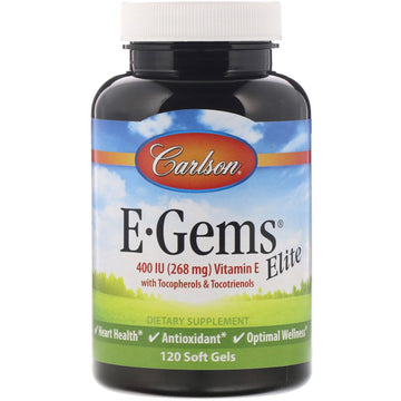 Carlson Labs, E-Gems Elite, Vitamin E, 268 mg (400 IU)