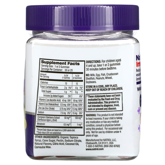 Natrol, Kids, Sleep + Immune Health, Berry,Gummies