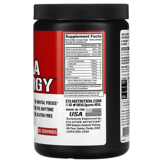 EVLution Nutrition, BCAA Energy, Cherry Limeade