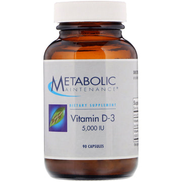 Metabolic Maintenance, Vitamin D-3, 5,000 IU, Capsules