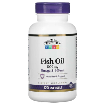 21st Century, Fish Oil, 1,000 mg, Softgels