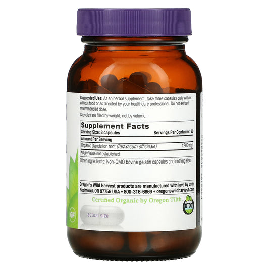 Oregon's Wild Harvest, Dandelion Root, Gelatin Capsules