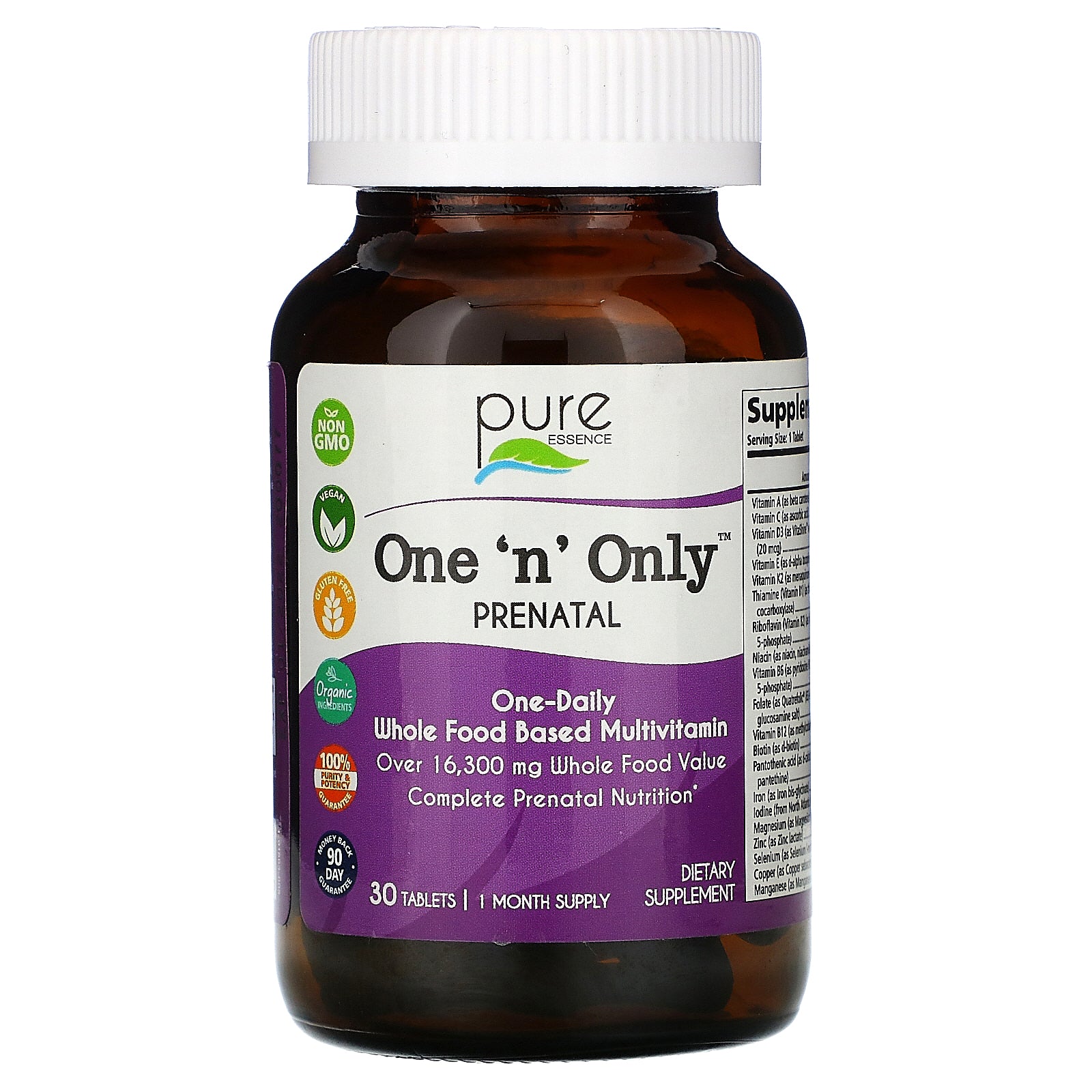 Pure Essence, One 'N' Only Prenatal, Tablets