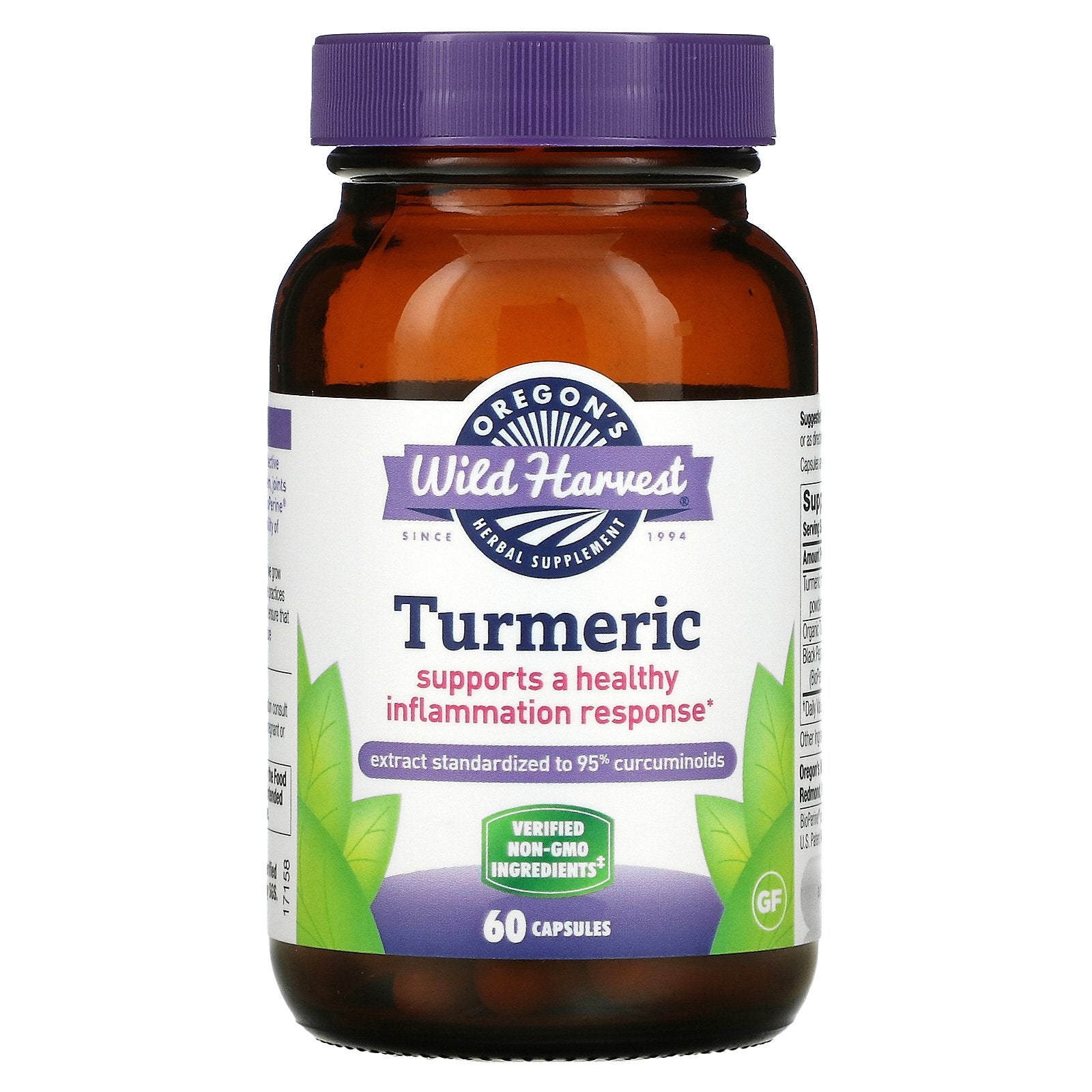 Oregon'S Wild Harvest, Turmeric Capsules