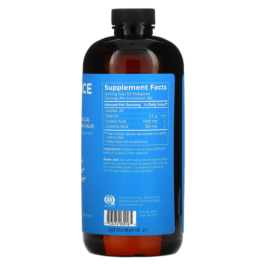 BodyBio, Balance Oil, Organic Linoleic Acid and Linolenic Acid Blend(473 ml)